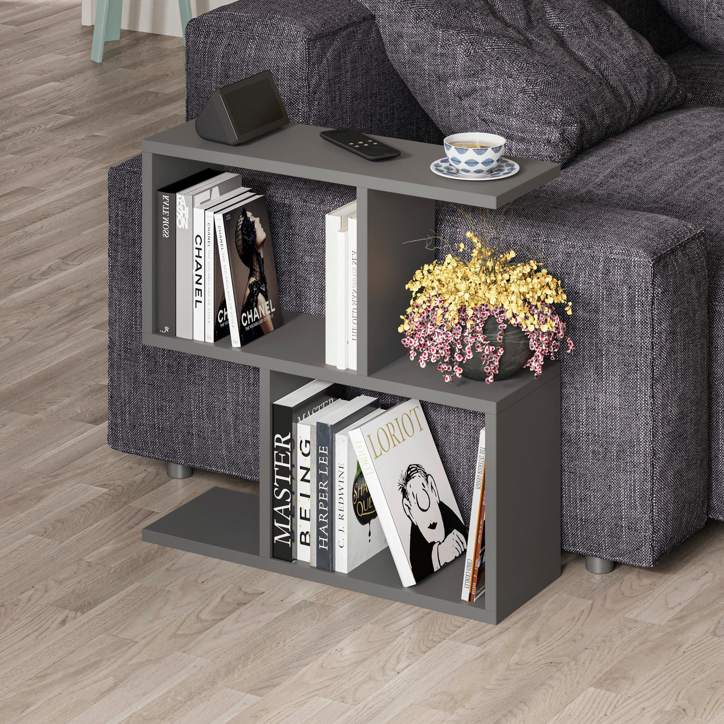 BEISTELLTISCH in Holzwerkstoff 60/20/60 cm  - Anthrazit, Design, Holzwerkstoff (60/20/60cm) - Livetastic
