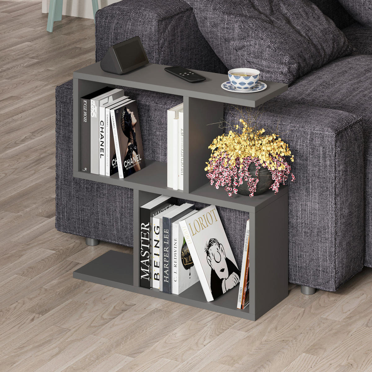 BEISTELLTISCH in Holzwerkstoff 60/20/60 cm  - Anthrazit, Design, Holzwerkstoff (60/20/60cm) - Livetastic