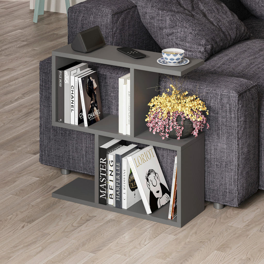 Thumbnail - Livetastic Beistelltisch Turin, Anthrazit, Holzwerkstoff, 20x60x60 cm, einfacher Aufbau, Wohnzimmer, Wohnzimmertische, B...