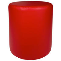 TABURE KOCKA, umetna masa, karton, leseni material  - rdeča, Moderno, umetna masa/karton (40/40/40cm) - Carryhome