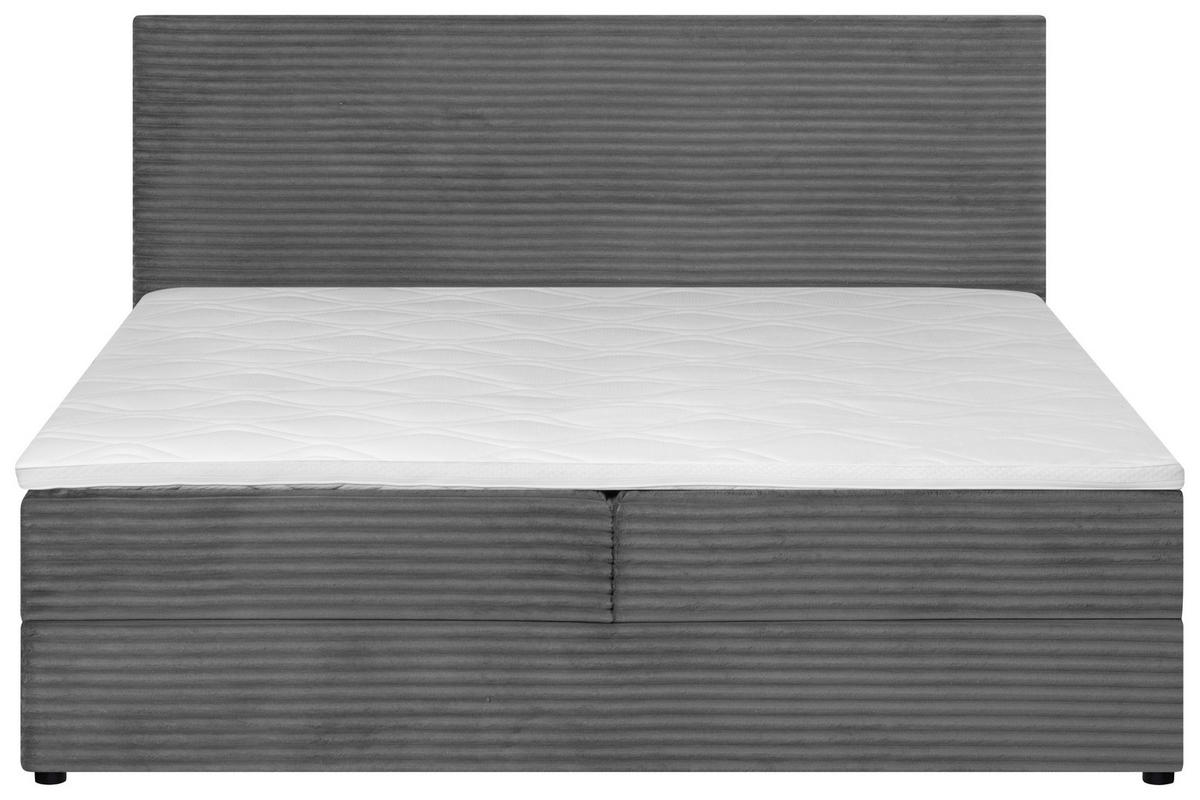 BOXBETT 140/200 cm  in Grau  - Schwarz/Grau, Trend, Kunststoff/Textil (140/200cm) - Boxxx