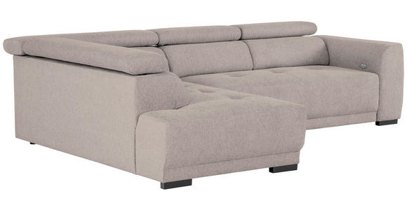 ECKSOFA Taupe Struktur - Taupe/Schwarz, Design, Kunststoff/Textil (205/284cm) - Xora