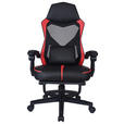 GAMINGSTUHL Rot, Schwarz Metall, Kunststoff, Textil   - Rot/Schwarz, MODERN, Kunststoff/Textil (59/107-117/58cm) - Carryhome
