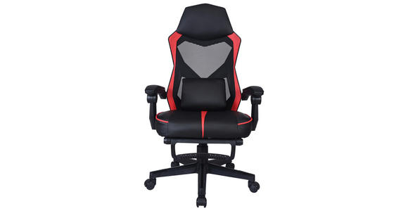 GAMINGSTUHL Rot, Schwarz Metall, Kunststoff, Textil   - Rot/Schwarz, MODERN, Kunststoff/Textil (59/107-117/58cm) - Carryhome