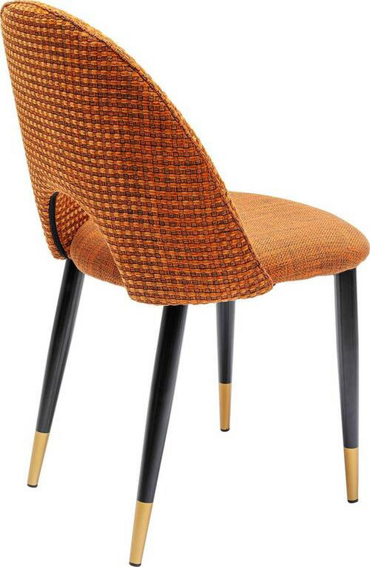 STUHL HUDSON - Goldfarben/Schwarz, Design, Textil/Metall (49/84/54cm) - Ambia Home