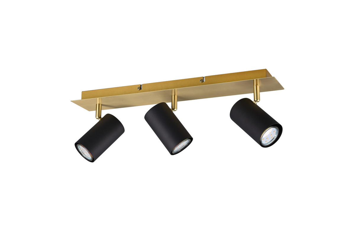 STRAHLER Marley 48/9/15 cm   - Goldfarben/Schwarz, Basics, Metall (48/9/15cm) - Trio Leuchten