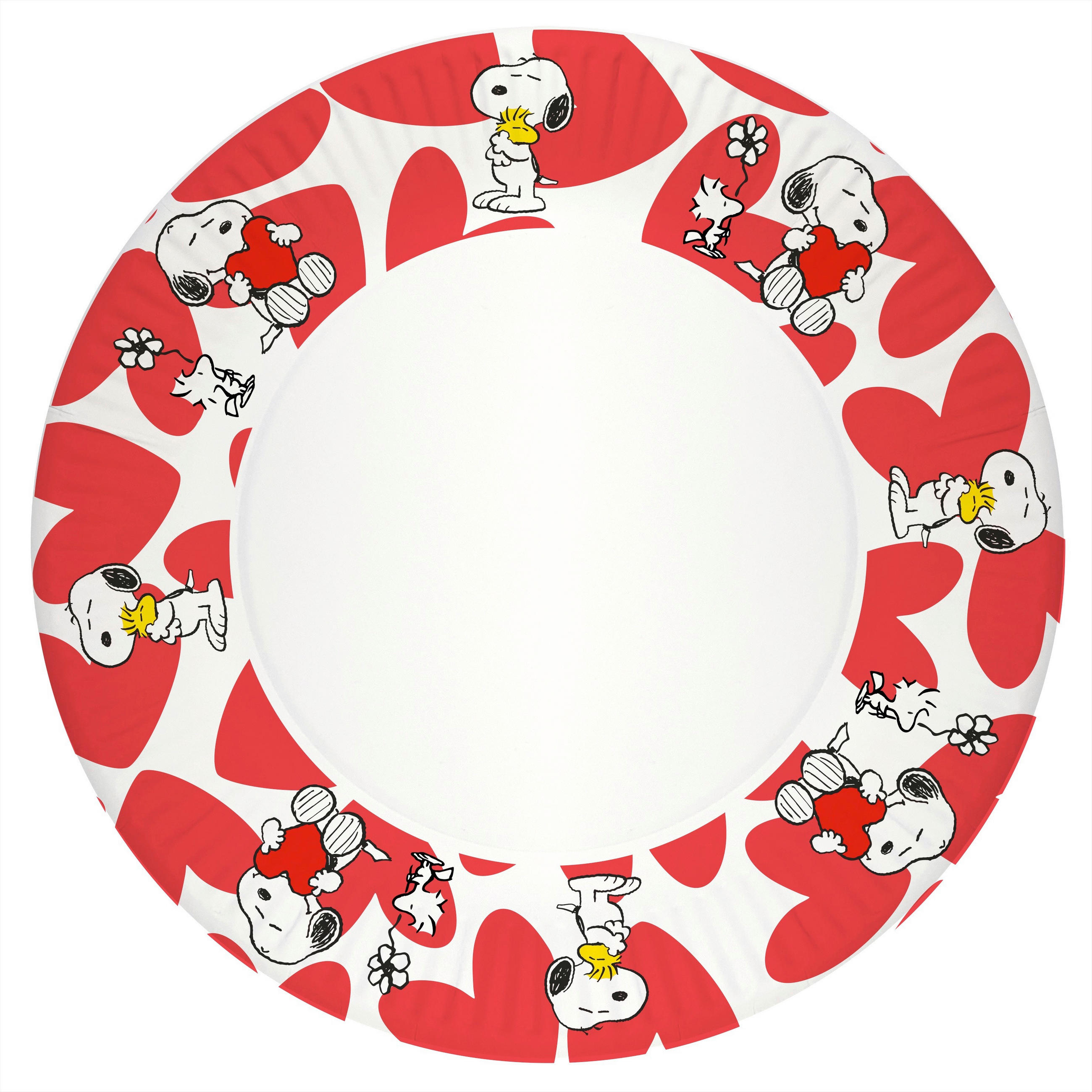 PAPPTELLER Snoopy    - Rot/Weiß, Trend, Papier (23/1,5/23cm)
