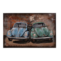 METALLBILD  - Multicolor, Basics, Metall (120/80/6cm)