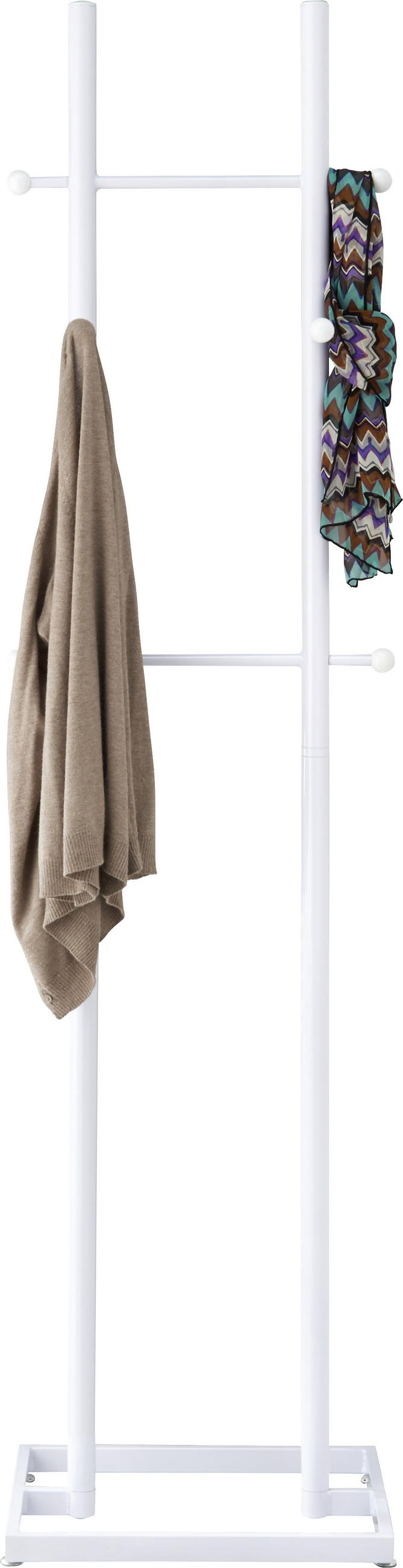 VJEŠALICA SAMOSTOJEĆA bijela metal - bijela, Design, metal (45/175/34cm) - Xora
