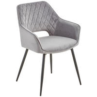 NASLANJAČ, les, kovina, tekstil črna, temno siva  - temno siva/črna, Konvencionalno, kovina/tekstil (56/80,5/56cm) - MID.YOU