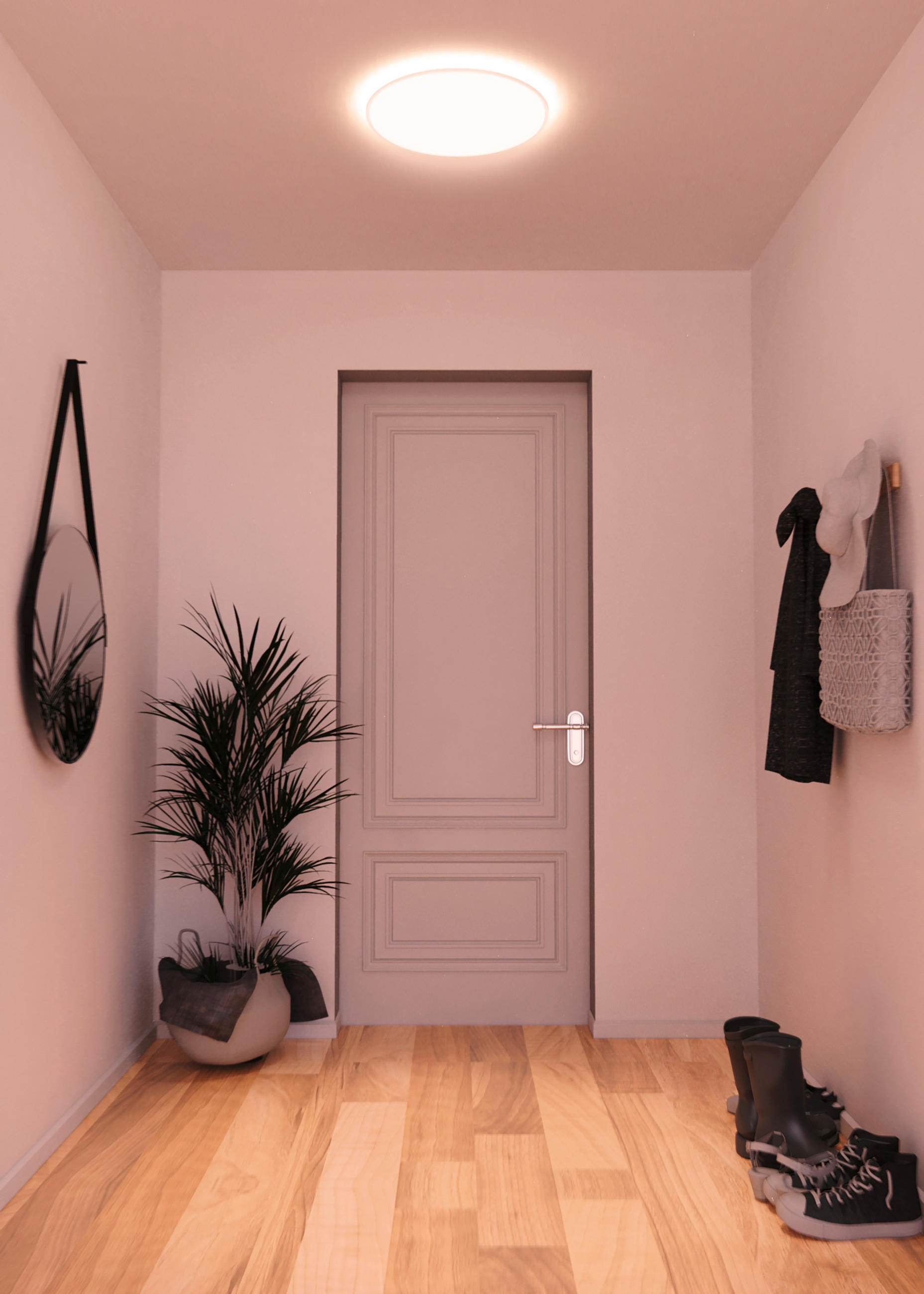 LED Decken-/Wandpanel 45 cm 45/5,1 cm - Weiß, Basics, Kunststoff (45/5,1cm) - Tint