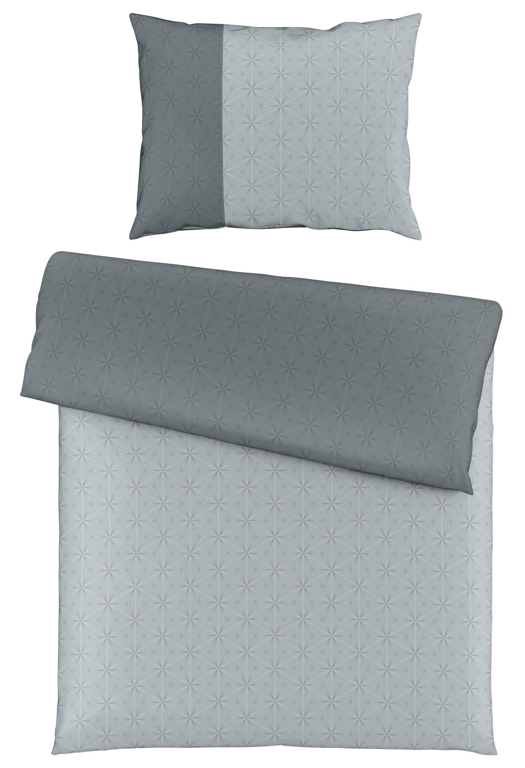 POSTELJNINA OPAL ELITE 140/200 cm damast siva, svetlo siva - siva/svetlo siva, Konvencionalno, tekstil (140/200cm) - Fleuresse