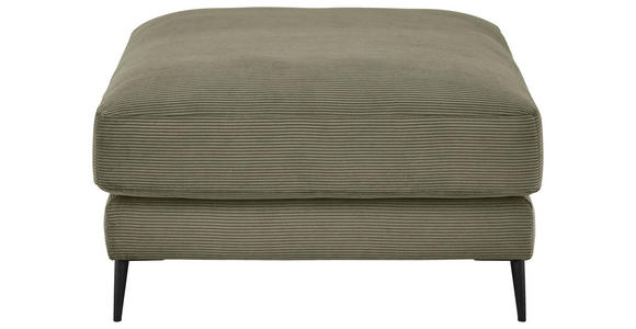 HOCKER Feincord Olivgrün - Schwarz/Olivgrün, Design, Textil/Metall (90/43/90cm) - Dieter Knoll