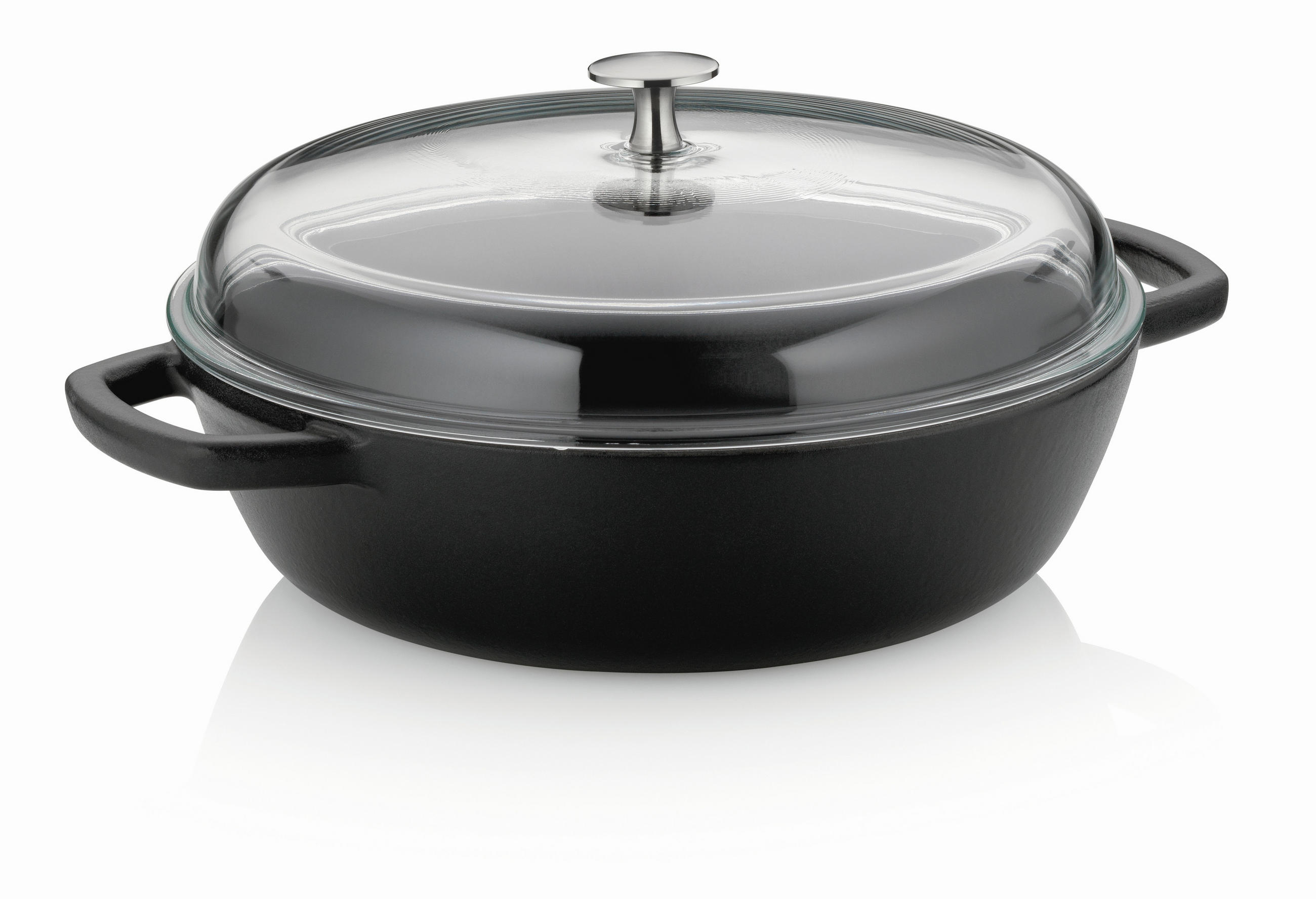 SCHMORPFANNE Calido  - Schwarz, KONVENTIONELL, Glas/Metall (28/16cm) - Kela