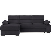 ECKSOFA in Webstoff Anthrazit  - Dunkelbraun/Anthrazit, Konventionell, Kunststoff/Textil (166/258cm) - Cantus