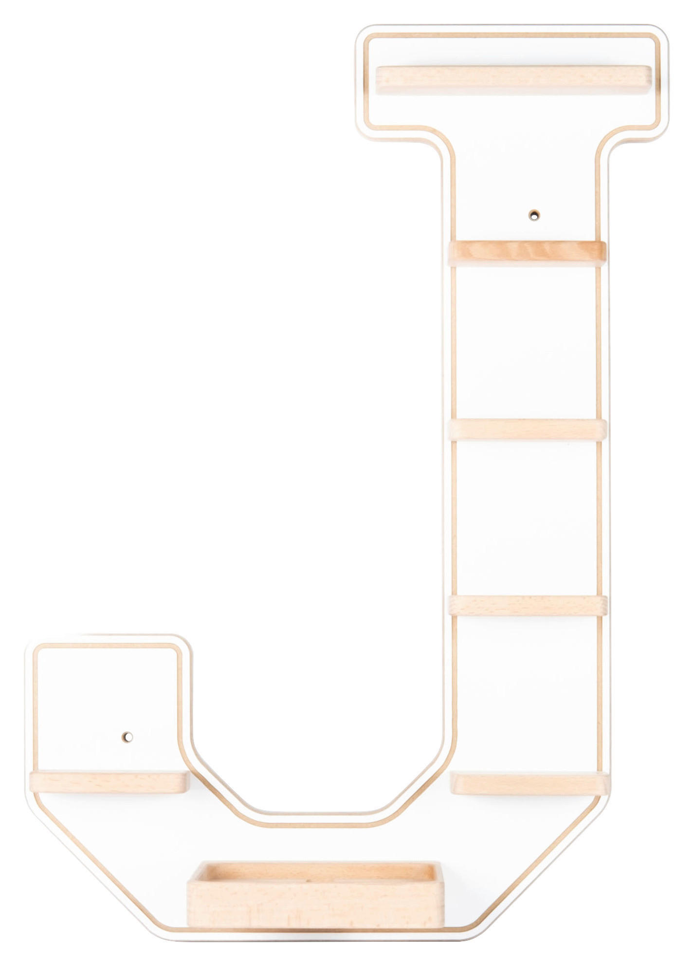 KINDERREGAL  - Weiss, Modern, Holzwerkstoff (37/54/19cm) - MID.YOU