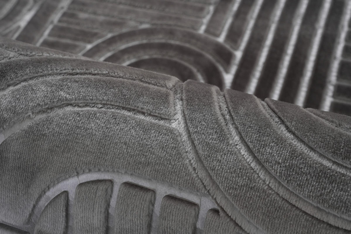 FLACHWEBETEPPICH  Wohnzimmer 120/160 cm Calma Anthrazit rechteckig  - Anthrazit, Basics, Textil (120/160cm) - Kayoom