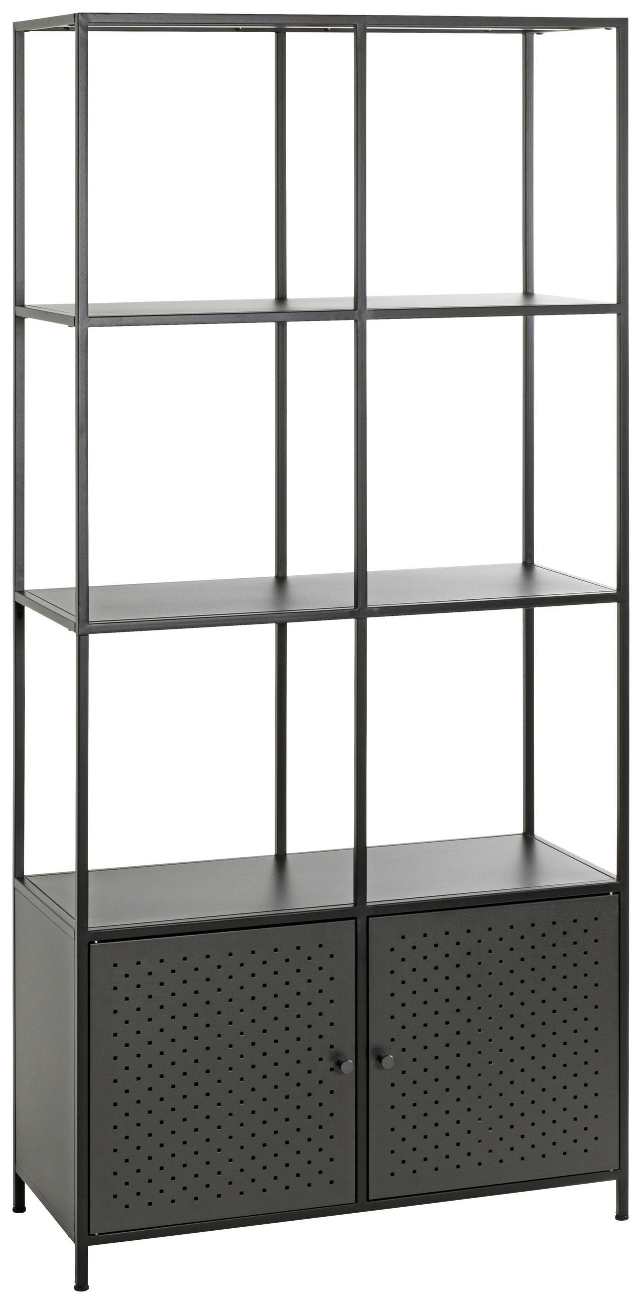 REGAL Schwarz  - Schwarz, Design, Metall (80/175/35cm)