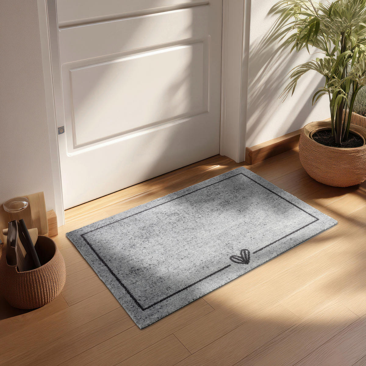 FUßMATTE  50/70 cm  Grau  - Grau, Basics, Kunststoff/Textil (50/70cm) - Astra