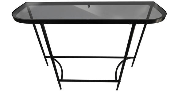 KONSOLENTISCH Schwarz  - Schwarz, Design, Glas/Metall (110/35/80cm) - Xora