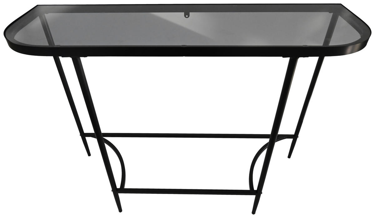 KONSOLENTISCH Schwarz  - Schwarz, Design, Glas/Metall (110/35/80cm) - Xora