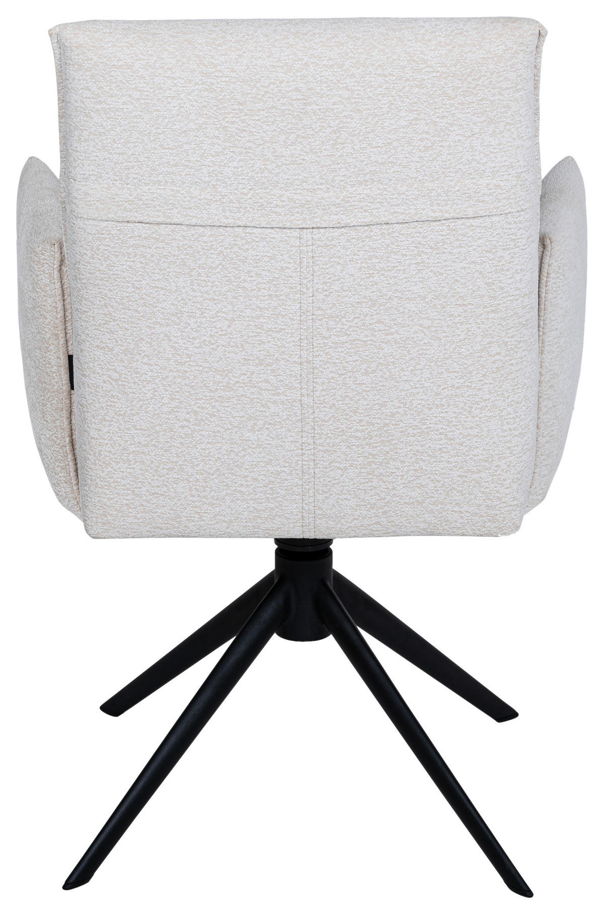 ARMLEHNSTUHL  in Eisen Chenille  - Creme/Schwarz, Design, Textil/Metall (57/89/67cm) - Valdera