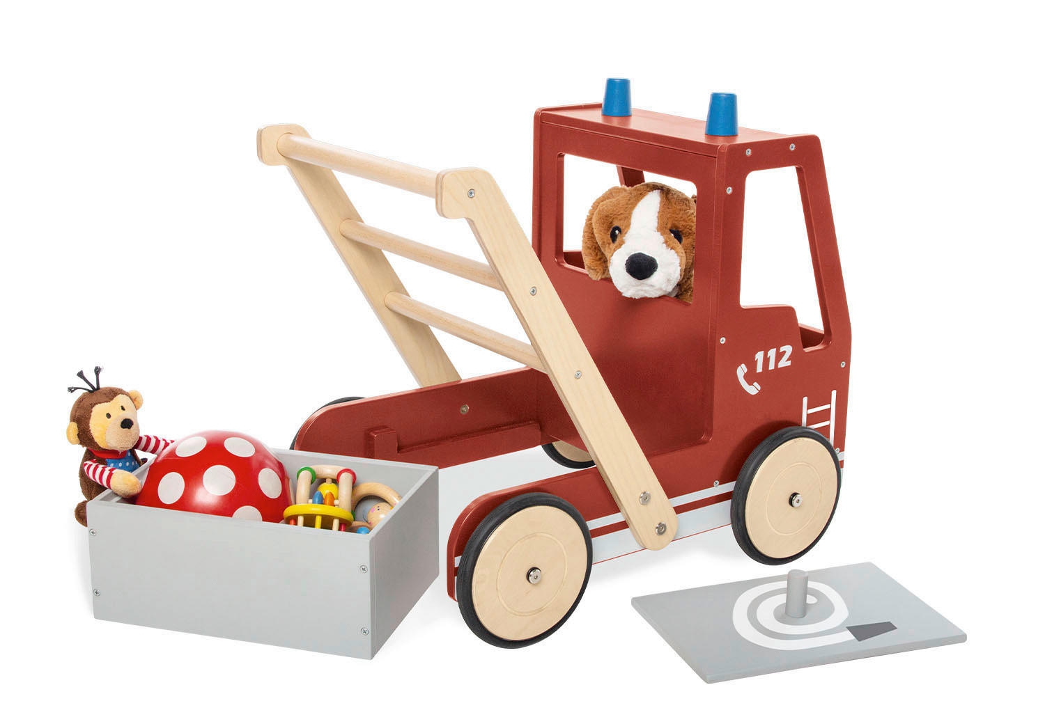 LAUFLERNWAGEN - Multicolor, Basics, Holzwerkstoff (54/38/48cm) - Pinolino
