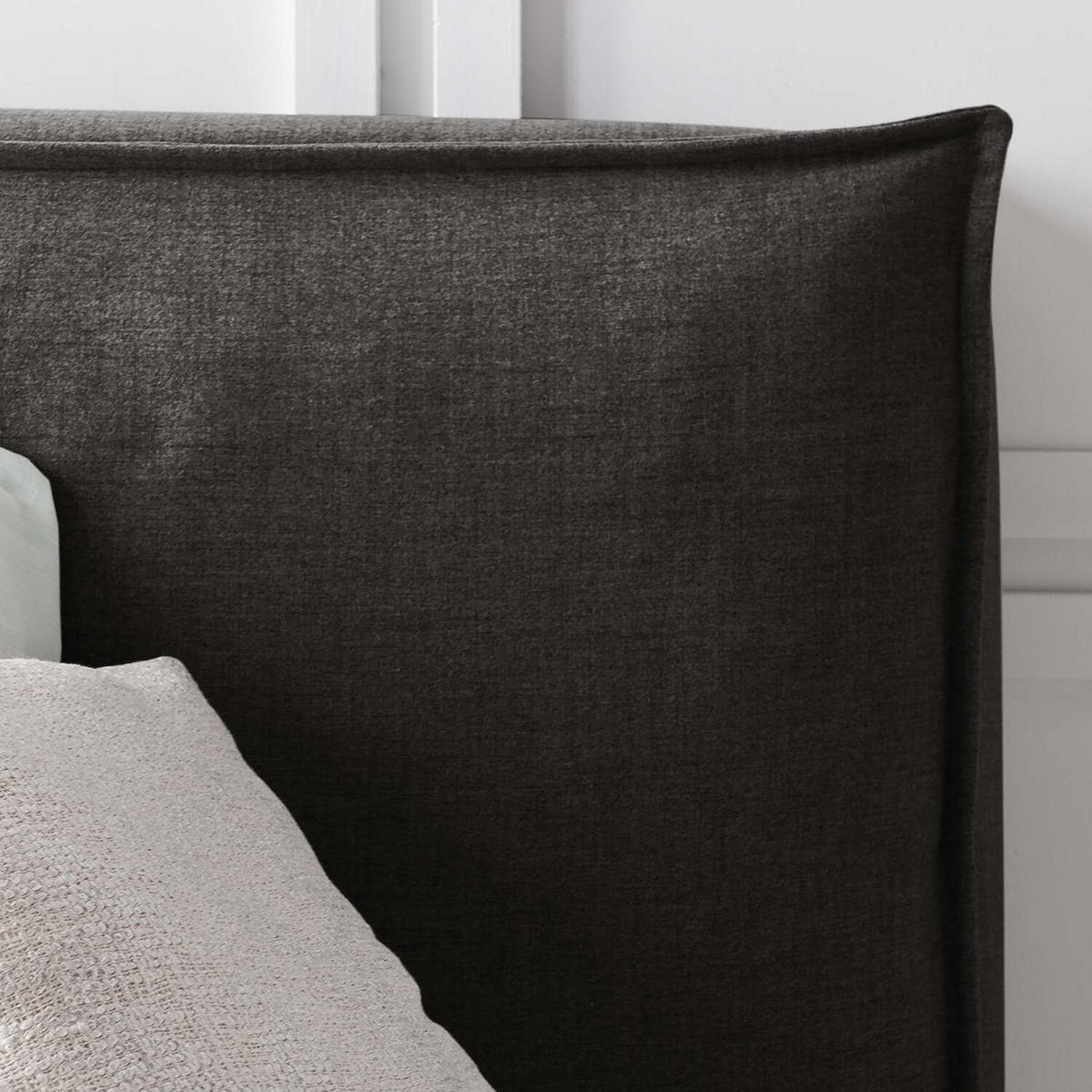 BOXSPRINGBETT 200/200 cm  in Anthrazit  - Anthrazit/Schwarz, Design, Textil (200/200cm) - home24