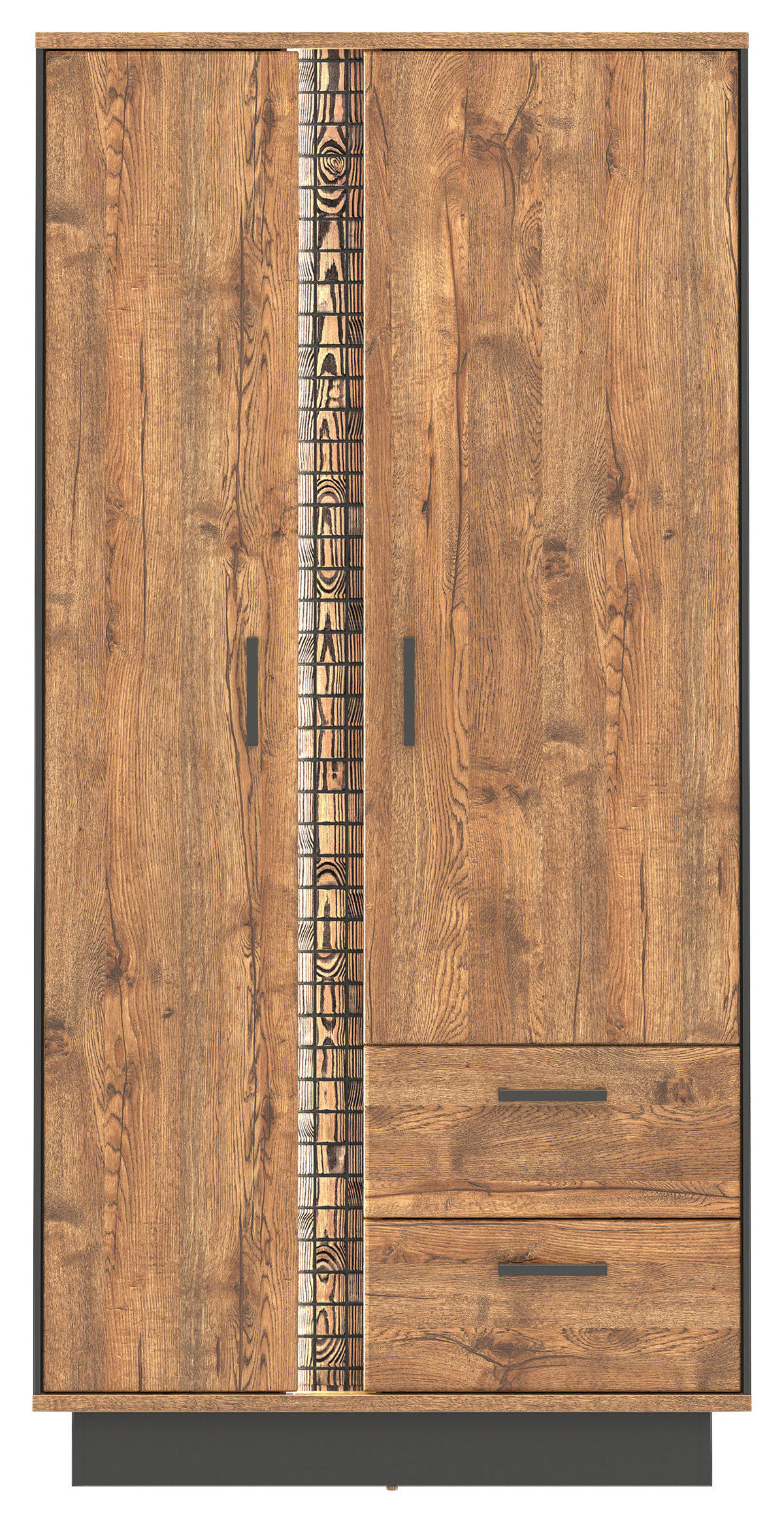 VYSOKÁ KOMODA, čierna, farba duba, 94,5/192/54 cm - čierna/farba duba, Design, kov/kompozitné drevo (94,5/192/54cm) - MID.YOU