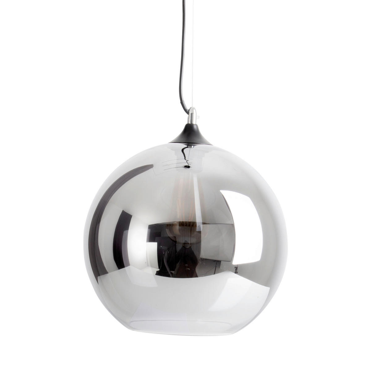 HÄNGELEUCHTE 30/130 cm   - Anthrazit/Schwarz, Design, Glas/Metall (30/130cm) - Näve