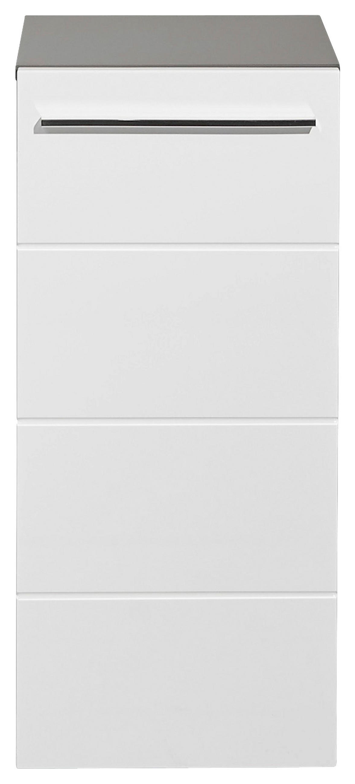 UNTERSCHRANK 34/72/31 cm   - Weiß Hochglanz/Anthrazit, Natur, Holzwerkstoff/Kunststoff (34/72/31cm) - Xora