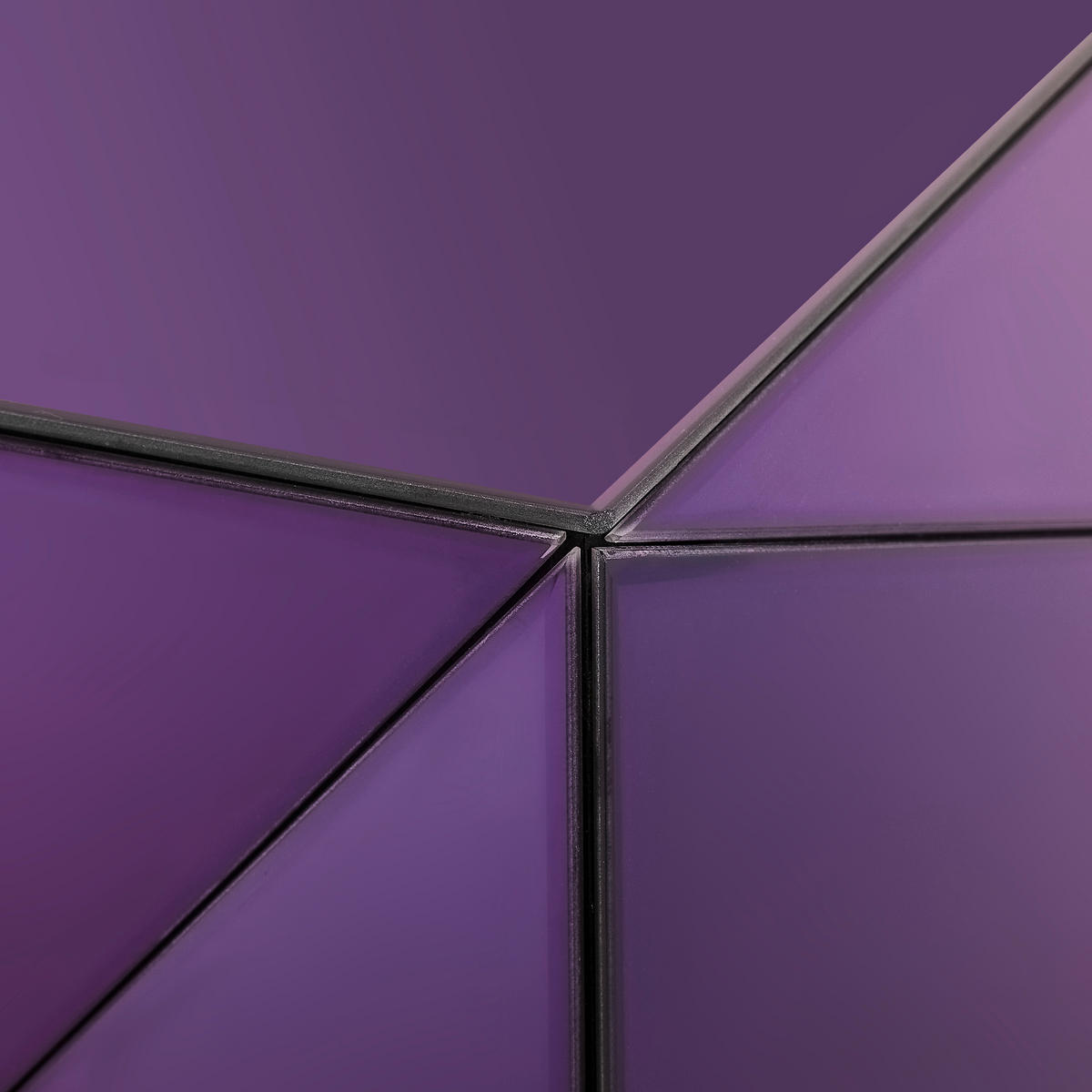 BEISTELLTISCH 40/40/40 cm Flieder quadratisch  - Flieder, Trend, Glas/Holzwerkstoff (40/40/40cm) - Novel