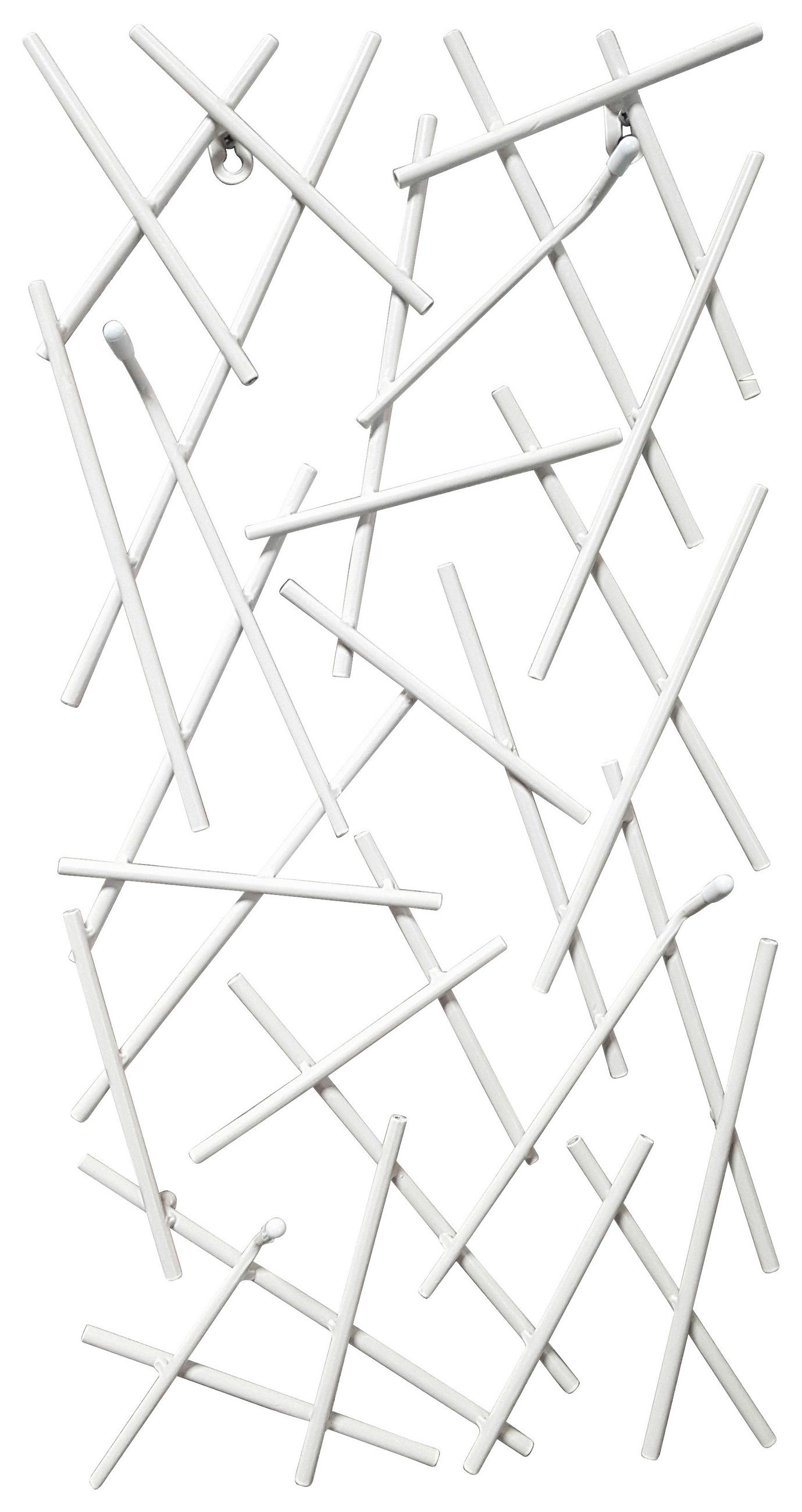 ZIDNI ČIVILUK   metal  - bela, Dizajnerski, metal (30/60/5cm)