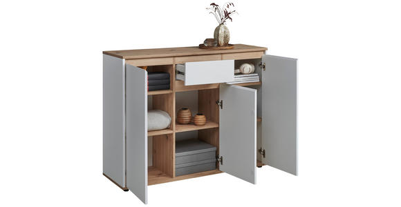 SIDEBOARD  in 120/93/38 cm  - Schwarz/Weiß, MODERN, Holzwerkstoff/Kunststoff (120/93/38cm) - Carryhome