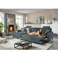 ECKSOFA  in Chenille, Flachgewebe Blau  175/316 cm  - Blau/Schwarz, Design, Textil/Metall (175/316cm) - Dieter Knoll