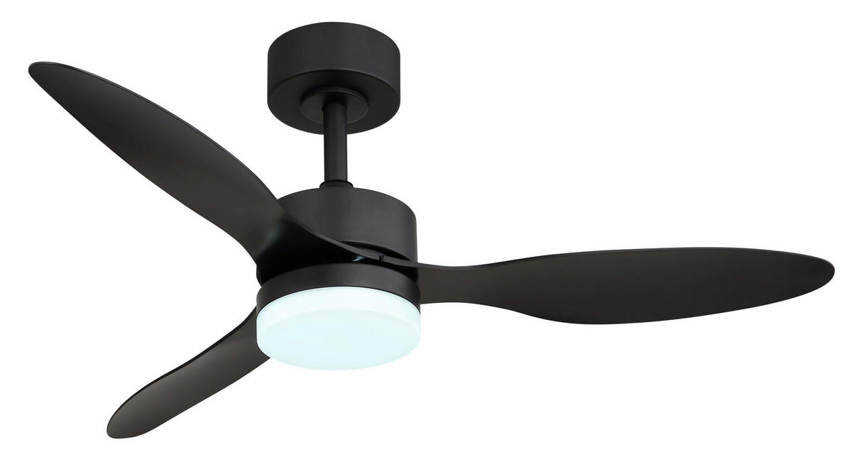 STROPNÍ VENTILÁTOR, 106/40,5 cm  - bílá/černá, Konvenční, kov/plast (106/40,5cm)