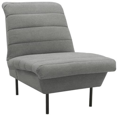 SESSEL Flachgewebe Graubraun    - Graubraun/Schwarz, Design, Textil/Metall (72/92/103cm) - LOOKS by W.Joop