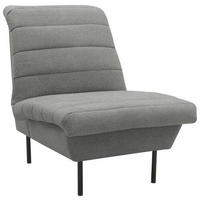 SESSEL in Flachgewebe Graubraun  - Graubraun/Schwarz, Design, Textil/Metall (72/92/103cm) - LOOKS by W.Joop