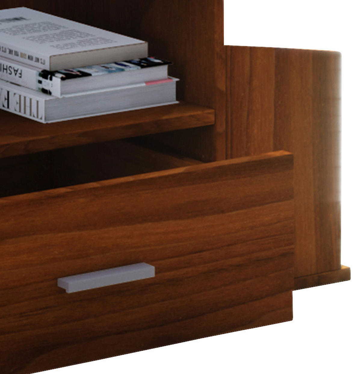 Couchtisch in Nussbaumfarbe in Holzwerkstoff 110/52/44 cm  - Silberfarben/Nussbaumfarben, Basics, Holzwerkstoff/Kunststoff (110/52/44cm) - MID.YOU