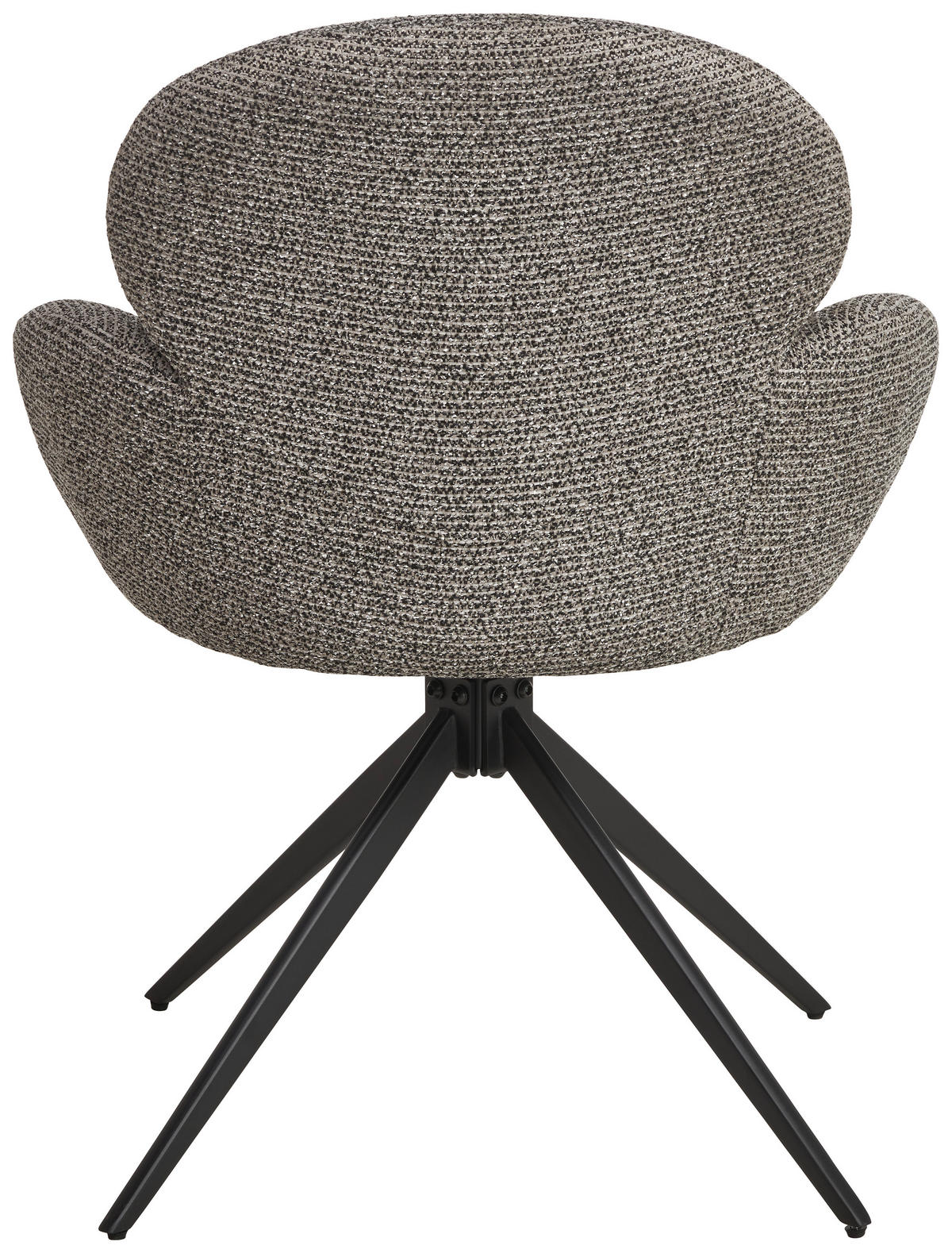 ARMLEHNSTUHL  in Eisen Webstoff  - Schwarz/Grau, MODERN, Textil/Metall (60/83/63cm) - MID.YOU