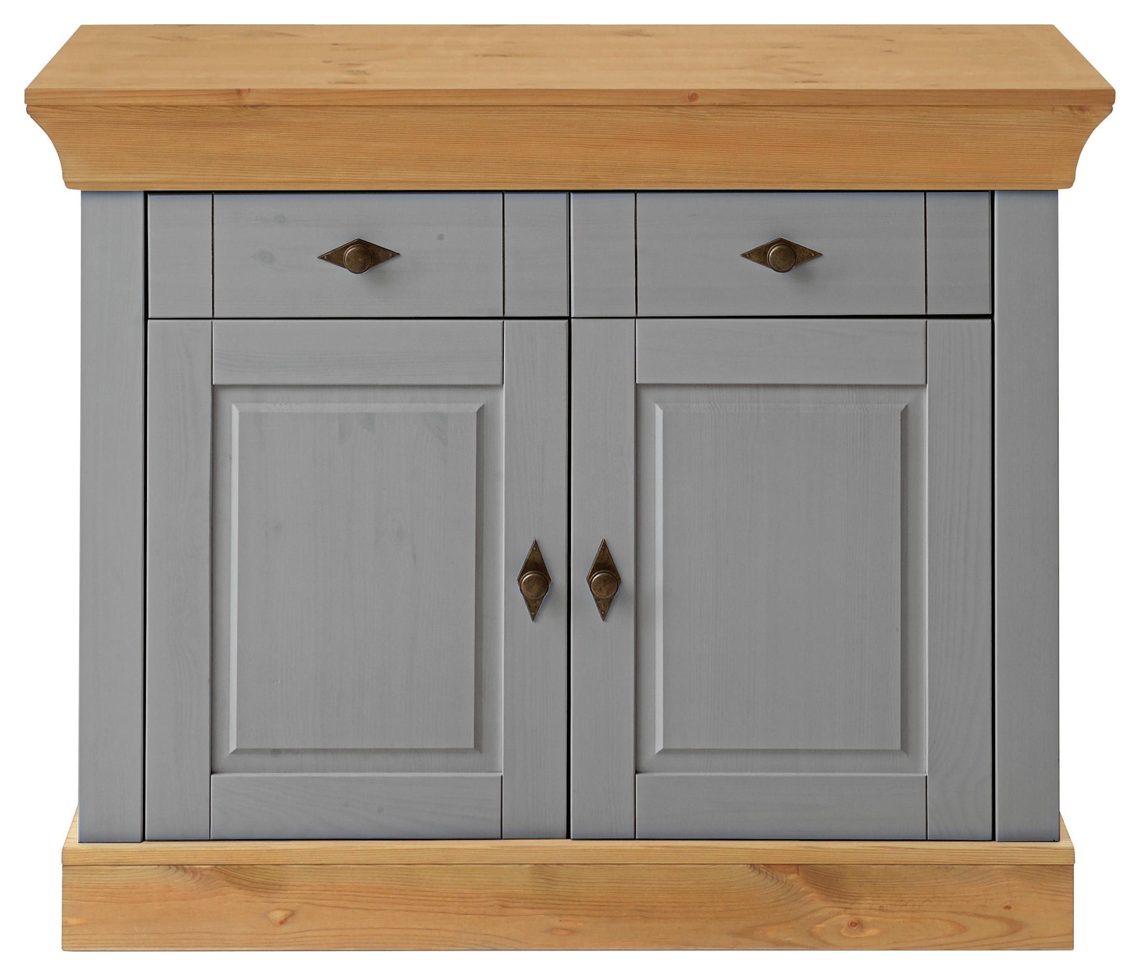 KOMMODE in 108/85/45 cm - Laugenfarbig/Grau, ROMANTIK / LANDHAUS, Holz/Metall (108/85/45cm) - Boxxx