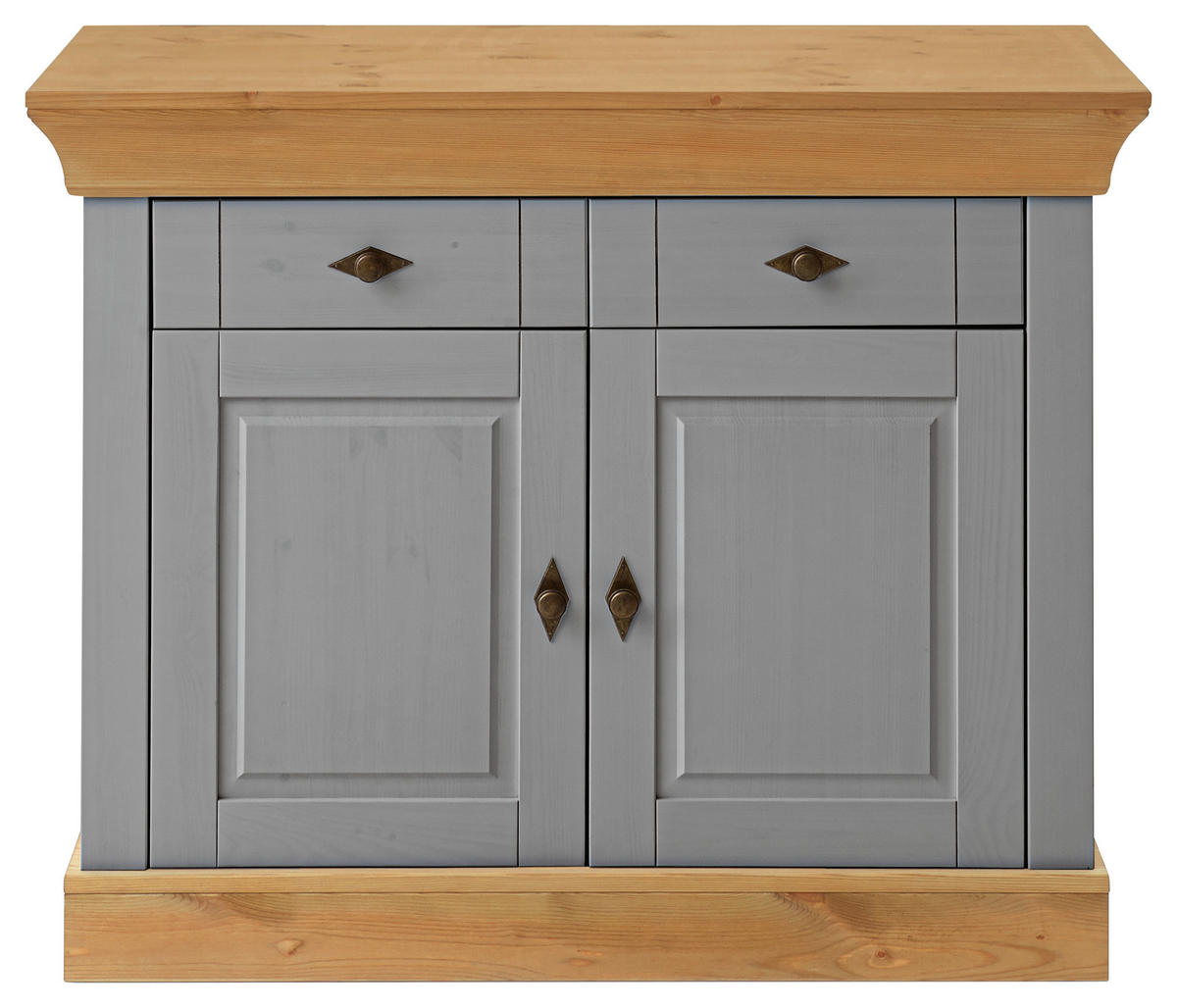 KOMMODE  in 108/85/45 cm  - Laugenfarbig/Grau, ROMANTIK / LANDHAUS, Holz/Metall (108/85/45cm) - Boxxx