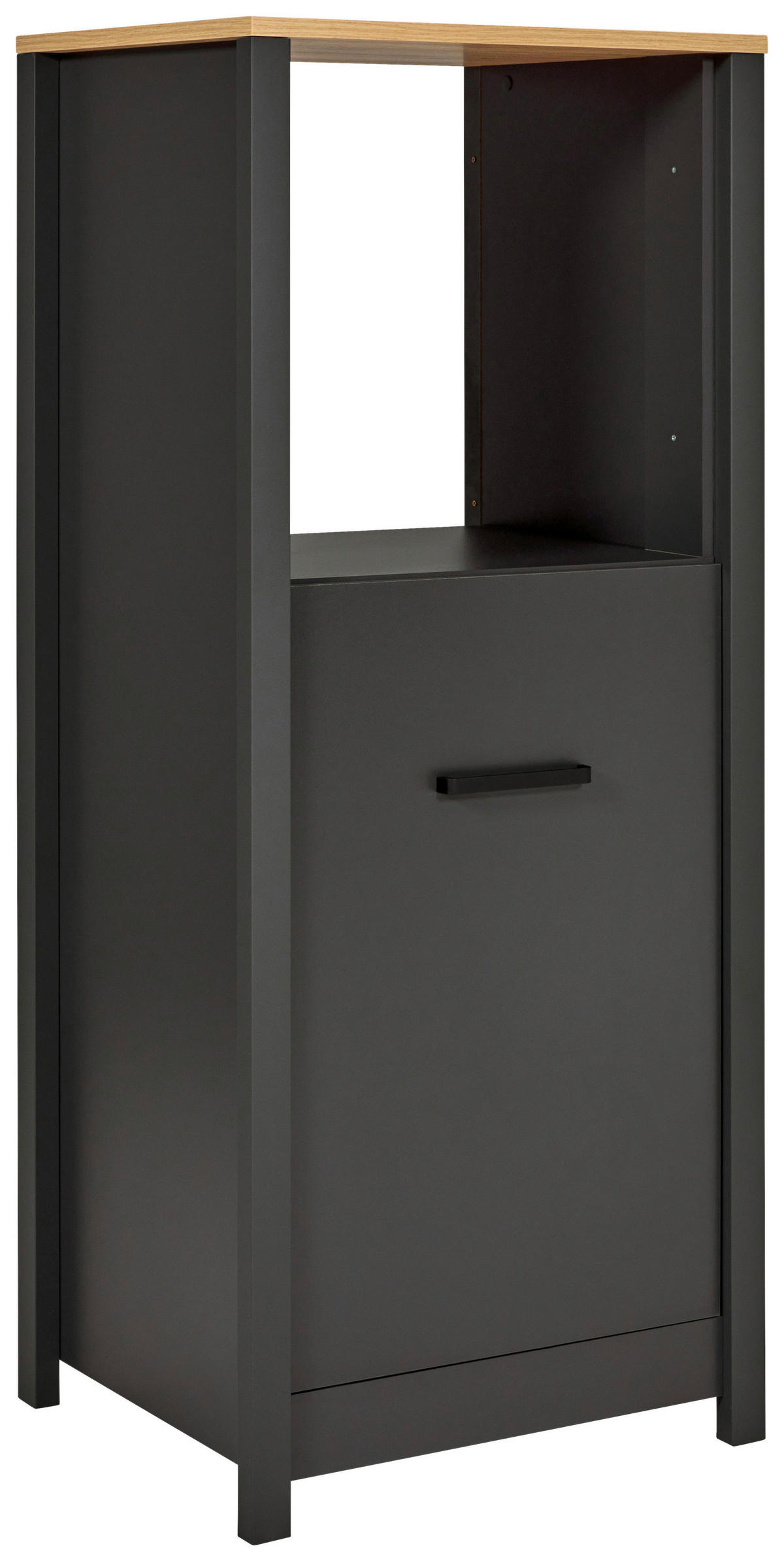 GERÄTEUMBAUSCHRANK 70/167/60 cm  in Anthrazit, Eiche Artisan  - Anthrazit/Schwarz, MODERN, Holzwerkstoff/Metall (70/167/60cm) - home24