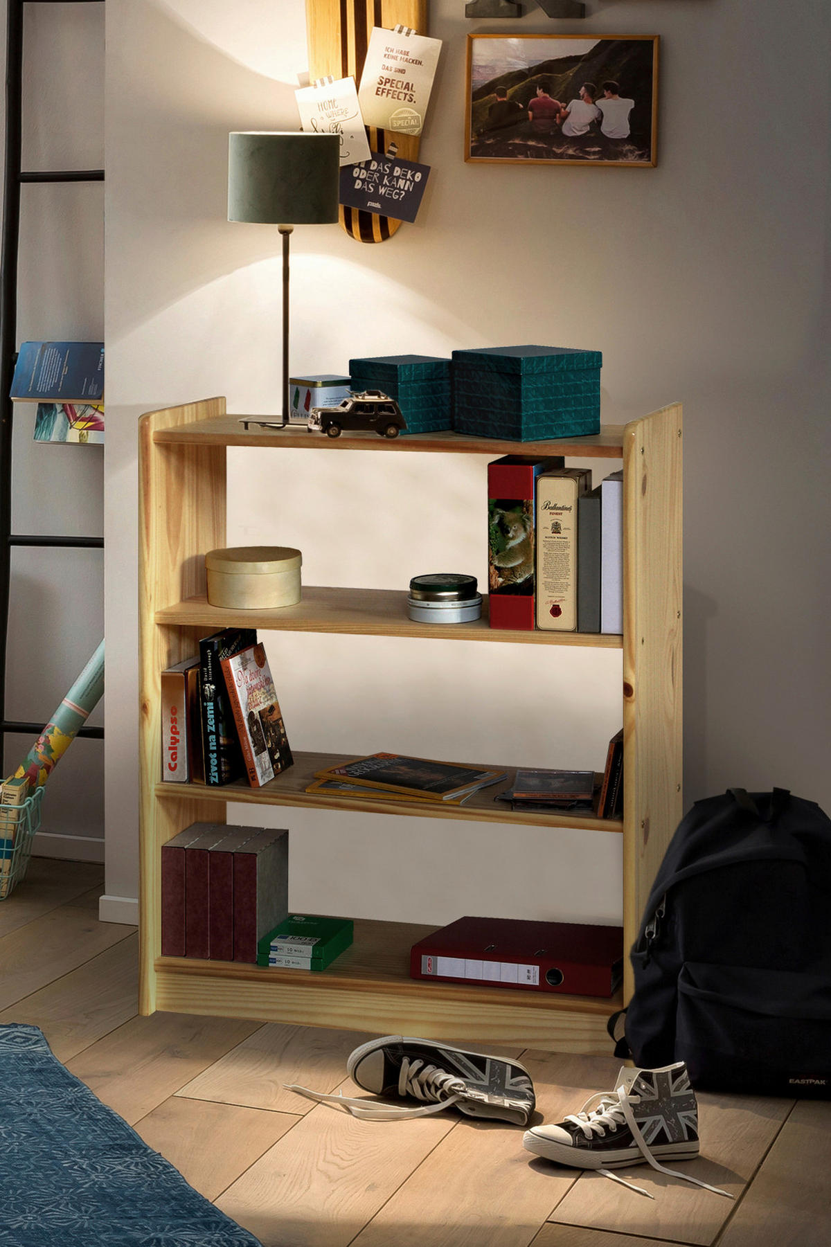 STANDREGAL Kiefer massiv Naturfarben  - Naturfarben, Natur, Holz (80/100/30cm) - Livetastic