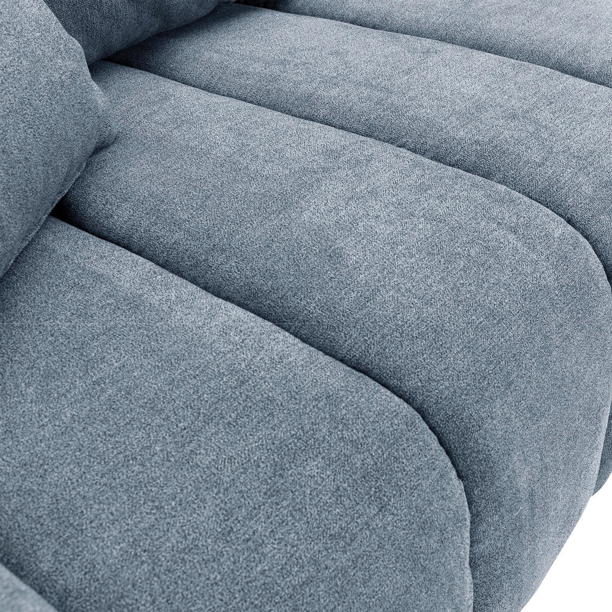 ECKSOFA in Flachgewebe Blau  - Blau/Schwarz, Konventionell, Holz/Textil (275/180cm) - P & B