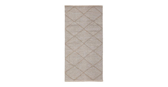 FLECKERLTEPPICH 60/120 cm Diamant Black Beige  - Beige, Design, Textil (60/120cm) - Boxxx