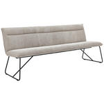 SITZBANK 220/88/66 cm  in Ecru  - Ecru/Schwarz, Design, Textil/Metall (220/88/66cm) - Johann Jakob