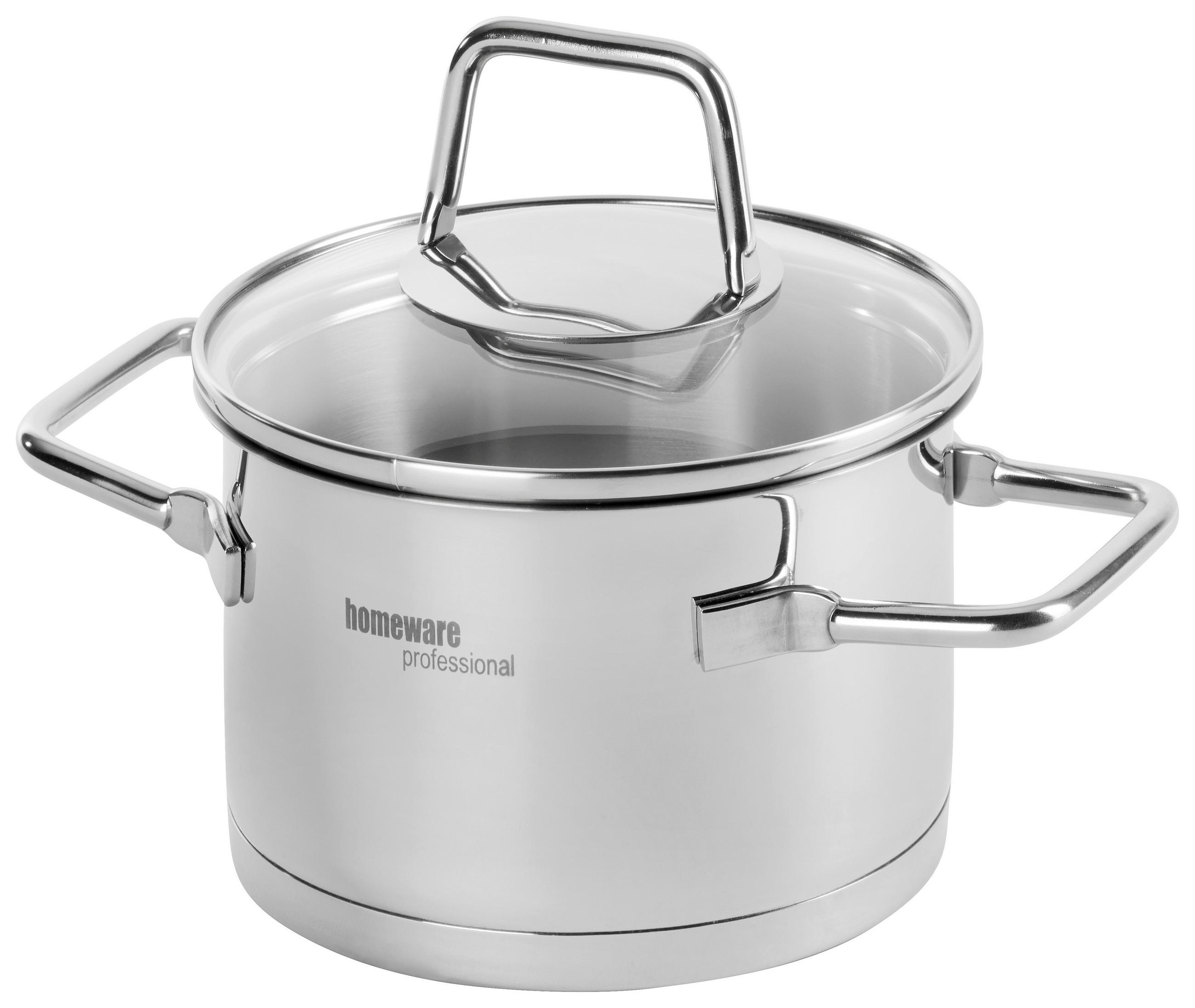 KOCHTOPF Perfect Cooking 1 l  - Klar/Edelstahlfarben, Basics, Glas/Metall (14/8cm) - Homeware Profession.