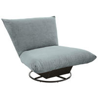 RELAXSESSEL Bouclé    - Schwarz/Hellblau, Design, Textil/Metall (100/78/96cm) - Livetastic