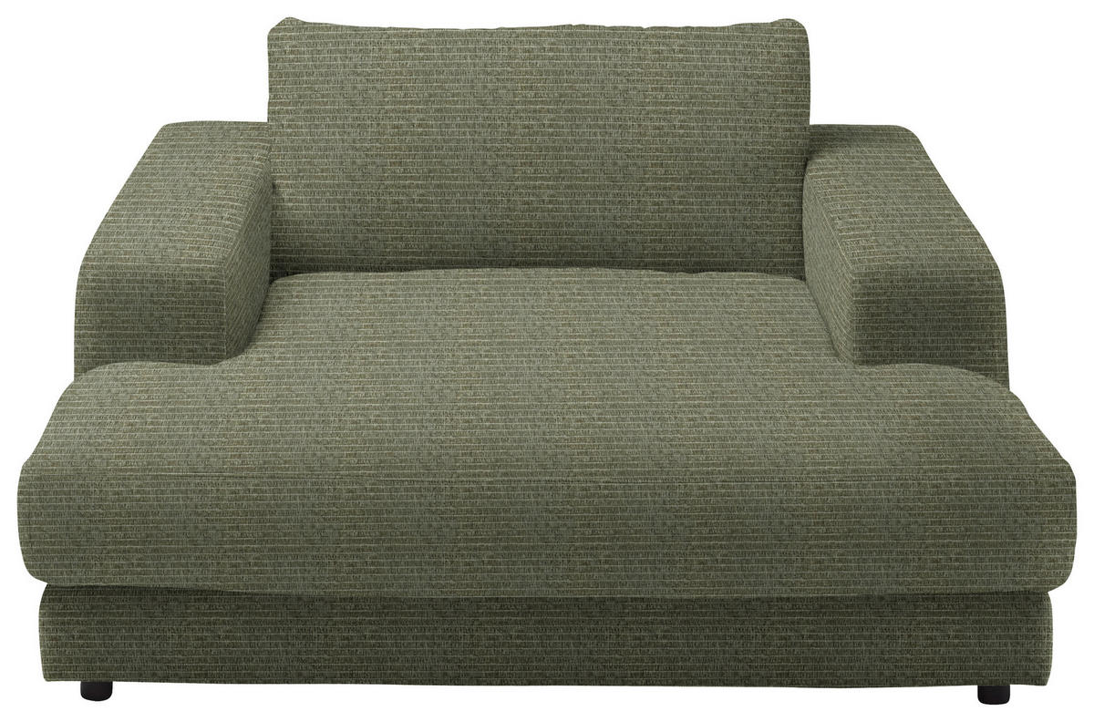 XXL-SESSEL in Chenille Grün  - Schwarz/Grün, Design, Kunststoff/Textil (150/86/170cm) - Lomoco